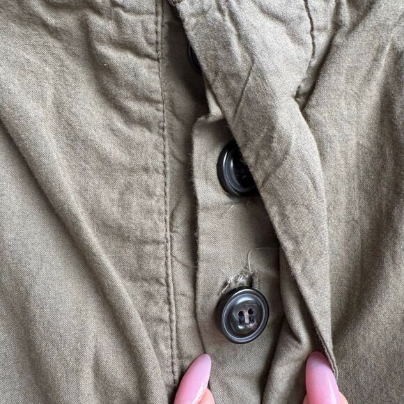 Prairie Underground Lagenlook Green 100% Organic Cotton Pant Womens Size Medium - Picture 5 of 8